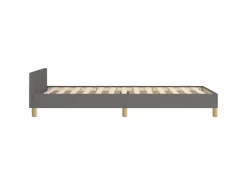 vidaXL Bettgestell mit Kopfteil Dunkelgrau 90x200 cm Stoff Modell 31399405* Betten