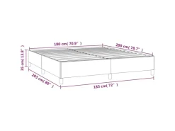vidaXL Bettgestell Schwarz 180x200 cm Kunstleder1370092
