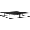 vidaXL Bettgestell Schwarz Metall 140x200 cm Modell 2650996* Betten