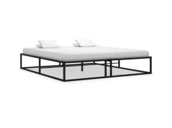 vidaXL Bettgestell Schwarz Metall 140x200 cm Modell 2650996* Betten