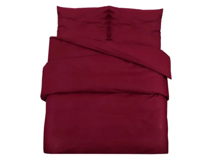 vidaXL Bettwäsche-Set Bordeaux 155x220 cm Leichte Mikrofaser 136039