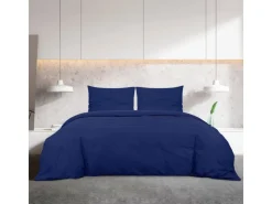 vidaXL Bettwäsche-Set Marine 220x240 cm Baumwolle 136147