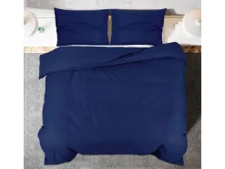 vidaXL Bettwäsche-Set Marine 220x240 cm Baumwolle 136147