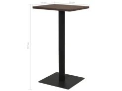 vidaXL BistRotisch Dunkle Esche 50x50x107 cm