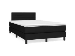 vidaXL Boxspringbett mit Matratze Schwarz 120x200 cm Stoff1373129* Betten