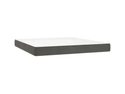 vidaXL Boxspringbett mit Matratze Dunkelgrau 200x200 cm Samt1357756