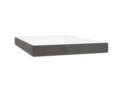 vidaXL Boxspringbett mit Matratze Dunkelgrau 140x200 cm Samt1399197* Betten