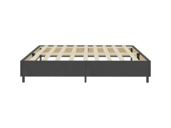 vidaXL Boxspring-Bettgestell Grau Stoff 200x200 cm621163* Betten