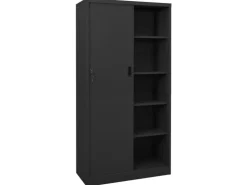 vidaXL Büroschrank mit Schiebetür Anthrazit 90x40x180 cm Stahl Modell 1* Aufbewahrung