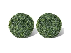 vidaXL Buchsbaumkugeln 2 Stk Künstlich Formschnitt-Kugel 27 cm