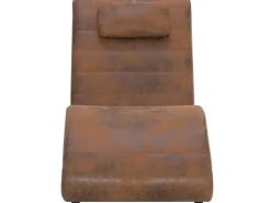 vidaXL Chaiselongue mit Kissen Braun Wildleder-Optik Modell 1* Kissen