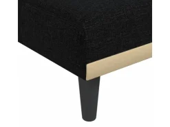 vidaXL Chaiselongue Schwarz Stoff Modell 3
