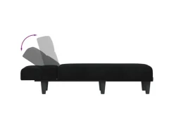 vidaXL Chaiselongue Schwarz Stoff Modell 3