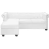vidaXL Chesterfield-Sofa L-Form Kunstleder Weiß* Sofas