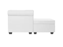 vidaXL Chesterfield-Sofa L-Form Kunstleder Weiß* Sofas