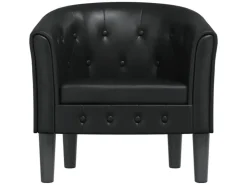 vidaXL Clubsessel Schwarz Kunstleder Modell 2* Sessel