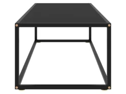 vidaXL Couchtisch Schwarz mit Schwarzem Glas 120x50x35 cm* Tische