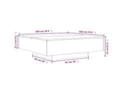 vidaXL Couchtisch Schwarz 100x100x31 cm Holzwerkstoff* Tische