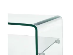 vidaXL Couchtisch Transparent 98×45×31 cm Hartglas 284745