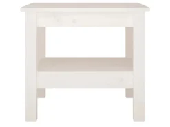 vidaXL Couchtisch 45x45x40 cm Massivholz Kiefer 814265* Regal Weiß|Regale Massivholz