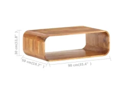 vidaXL Couchtisch 90x50x30 cm Massivholz Akazie* Tische