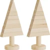 vidaXL Deko-Weihnachtsbäume 2 Stk Holz 30 cm Massivholz Kiefer* Ostern