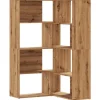 vidaXL Eck-Bücherregal 4 Etagen Artisan-Eiche 85x85x140 Holzwerkstoff