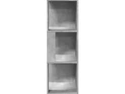 vidaXL Eckregal Betongrau 33x33x100 cm Holzwerkstoff