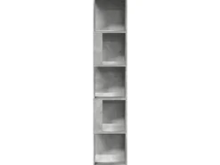 vidaXL Eckregal Betongrau 33x33x164,5 cm Holzwerkstoff