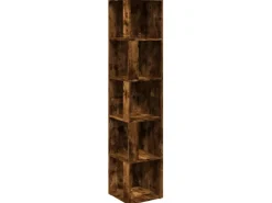 vidaXL Eckregal Räuchereiche 33x33x164,5 cm Holzwerkstoff