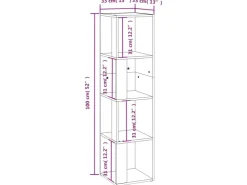 vidaXL Eckregal Sonoma-Eiche 33x33x132 cm Holzwerkstoff* Bücherregale|Eckregale