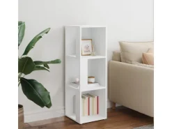 vidaXL Eckregal Weiß 33x33x100 cm Holzwerkstoff* Bücherregale|Eckregale