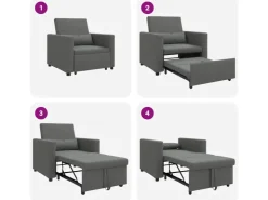 vidaXL Einzel-Schlafsofa mit Rädern 90 x 165 x 87 cm Stoff 42002685