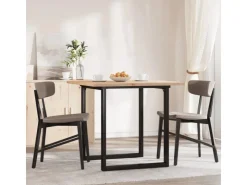 vidaXL Esstisch O-Gestell 90x90x75,5 Massivholz Kiefer und Gusseisen* Tische