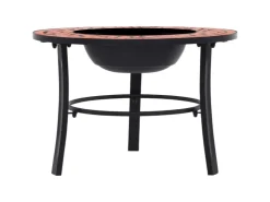 vidaXl Feuerstelle Mosaik Keramik Terracotta 68 cm* Mosaik