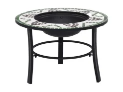 vidaXL Feuerstelle Mosaik Keramik Grün 68 cm