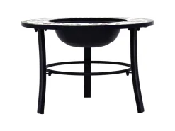 vidaXL Feuerstelle Mosaik Keramik Grün 68 cm