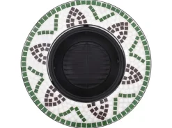 vidaXL Feuerstelle Mosaik Keramik Grün 68 cm