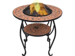 vidaXL Feuertisch Mosaik Keramik Terracotta 68 cm* Mosaik