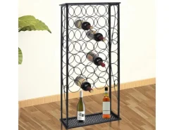 vidaXL Flaschenregal für 28 Flaschen Metall 47,5 x 21 x 100 cm* Flaschenregale
