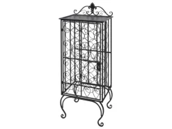 vidaXL Flaschenregal für 28 Flaschen Metall 47 x 35 x 111 cm