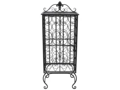 vidaXL Flaschenregal für 28 Flaschen Metall 47 x 35 x 111 cm