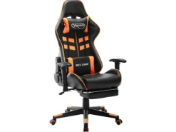 vidaXL Gaming-Stuhl mit Fußstütze Schwarz und Orange Kunstleder Modell 1* Stühle