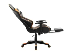 vidaXL Gaming-Stuhl mit Fußstütze Schwarz und Orange Kunstleder Modell 1* Stühle