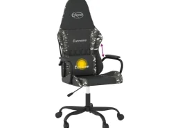 vidaXL Gaming-Stuhl mit Massagefunktion Schwarz Tarnfarben Kunstleder Modell 2* Stühle