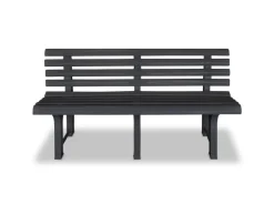 vidaXL Gartenbank 145,5 cm Kunststoff Anthrazit* Sitzbänke