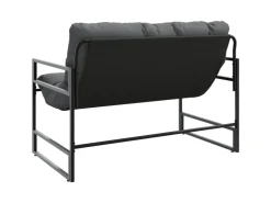 vidaXL Gartenbank mit Kissen Anthrazit 113 cm Stahl