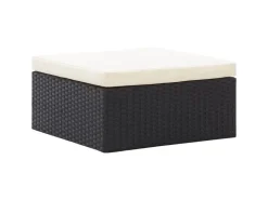 vidaXL Garten-Sonneninsel mit Dach Schwarz Poly Rattan