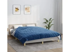 vidaXL Gewichtsdecke Blau 200x200 cm 13 kg Stoff Modell 1* Überwürfe|Decken