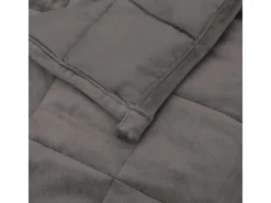 vidaXL Gewichtsdecke Grau 122x183 cm 9 kg Stoff Modell 1* Überwürfe|Bettwäsche